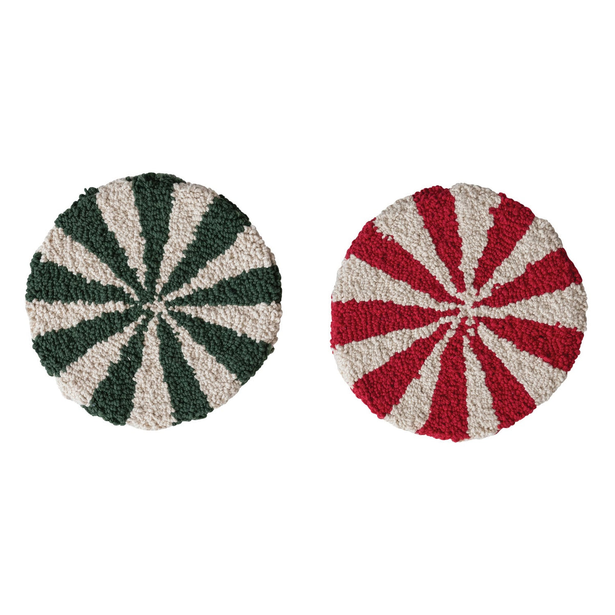 Cotton Tufted Candy Striped Trivet - 2 Colors