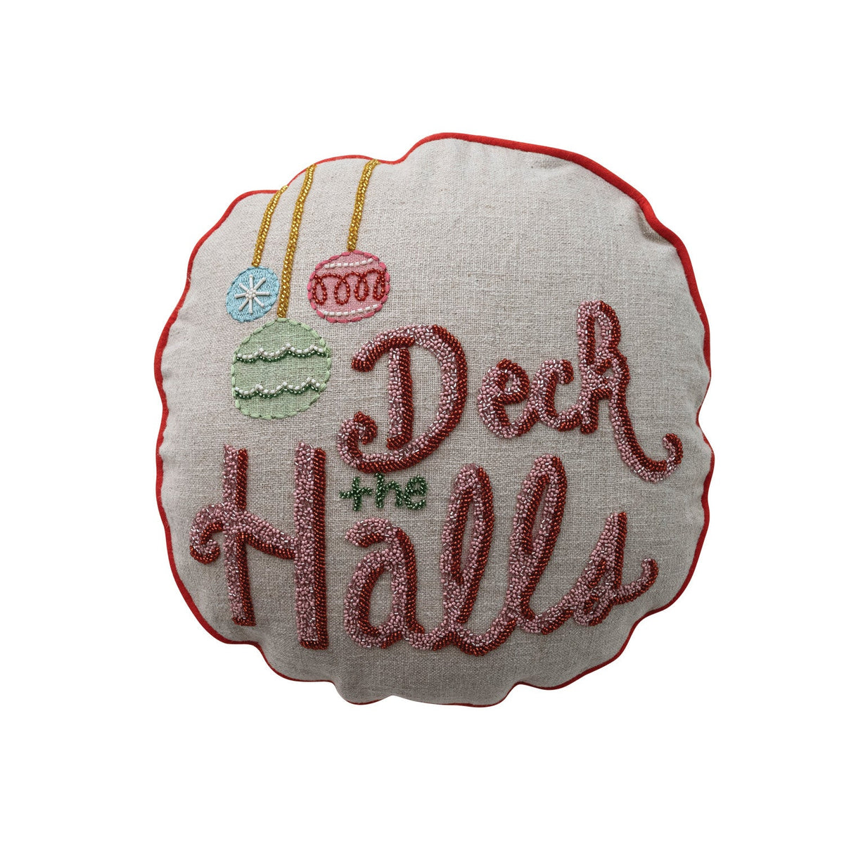Deck The Halls Linen Printed Pillow