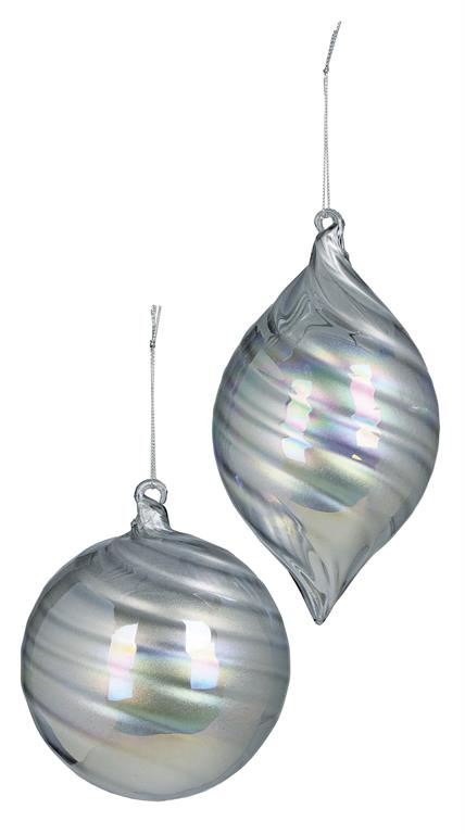 Platinum Swirl Ornament - 2 Sizes