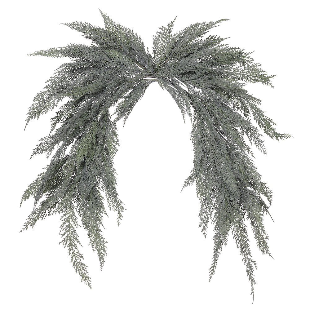 5' Frosted Cedar Mantel Swag