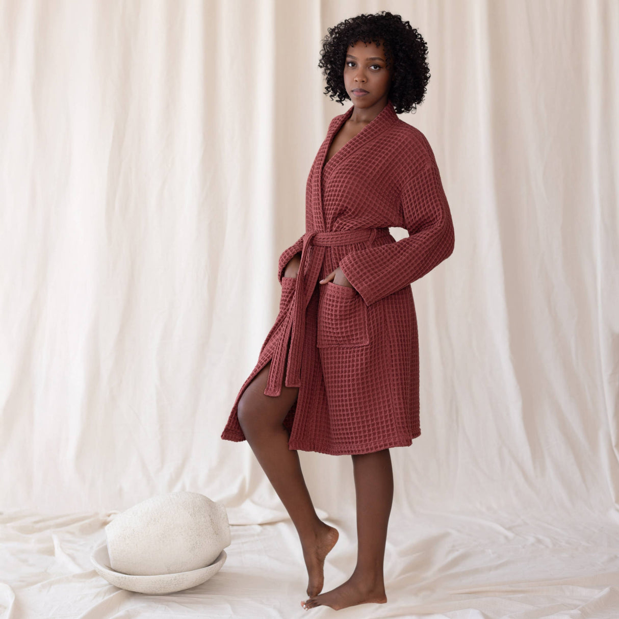 Sage Luxurious Waffle Bathrobe / 3XL