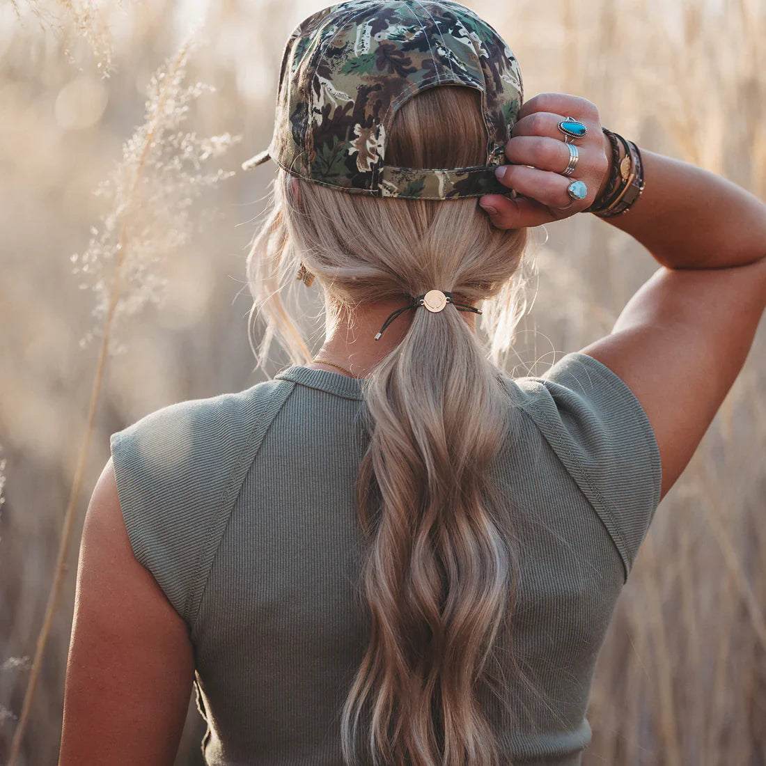 Adapt Camouflage Antler Charm Hair Tie Bracelet Set