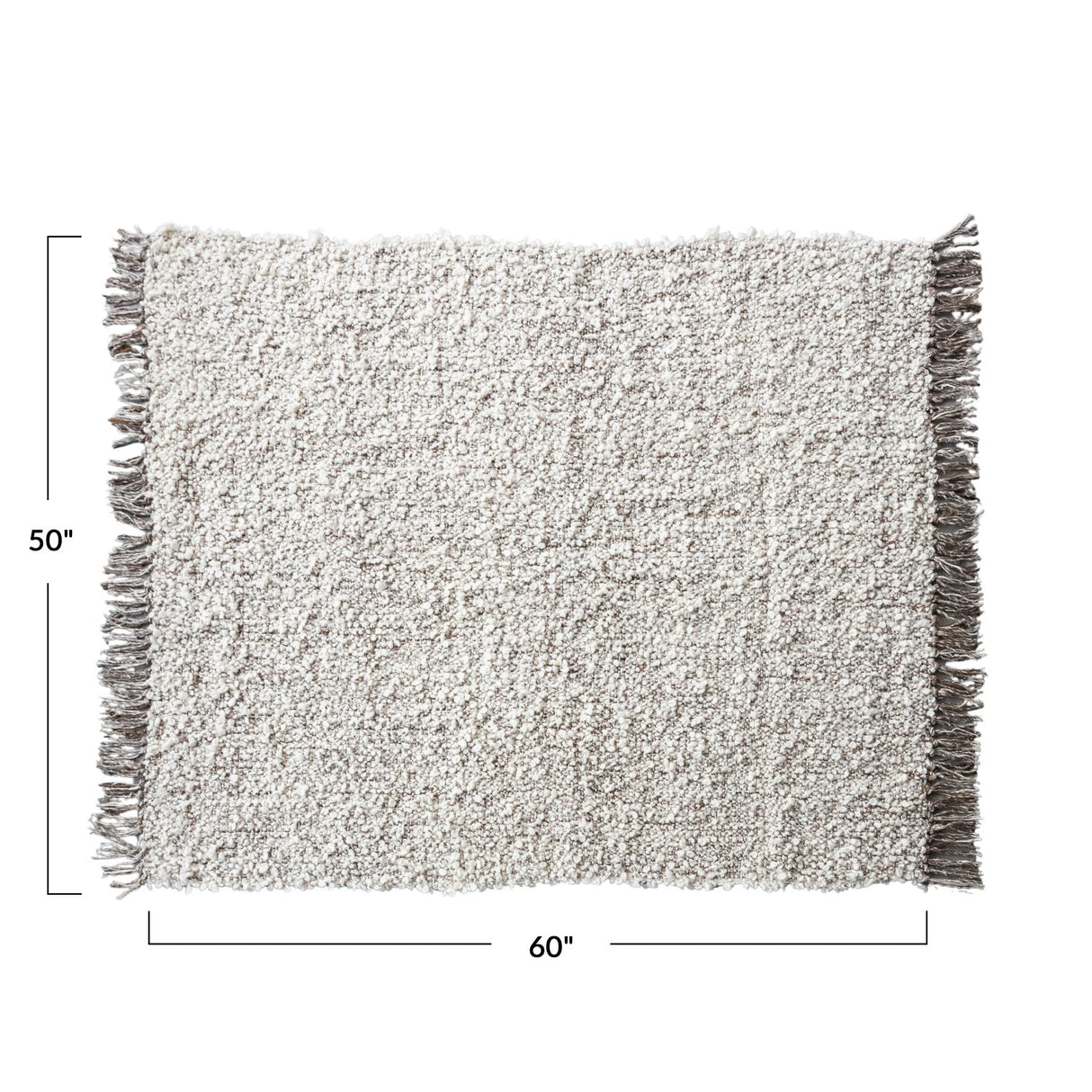 Woven New Zealand Wool Blend Shag Throw