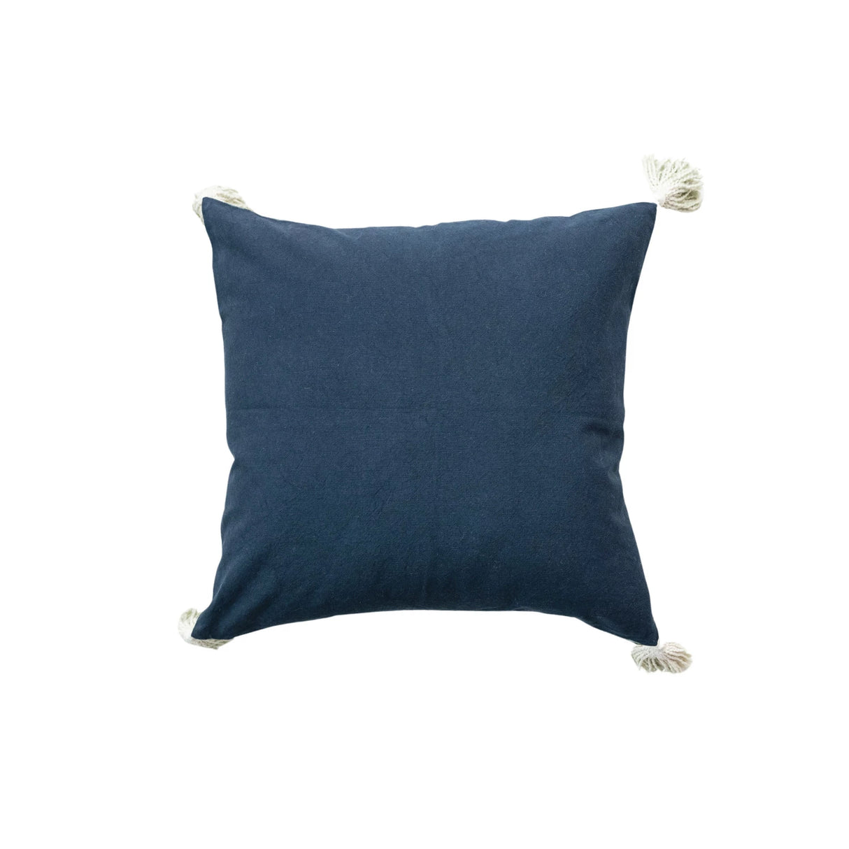 Aqua Serenity Velvet Tassel Pillow
