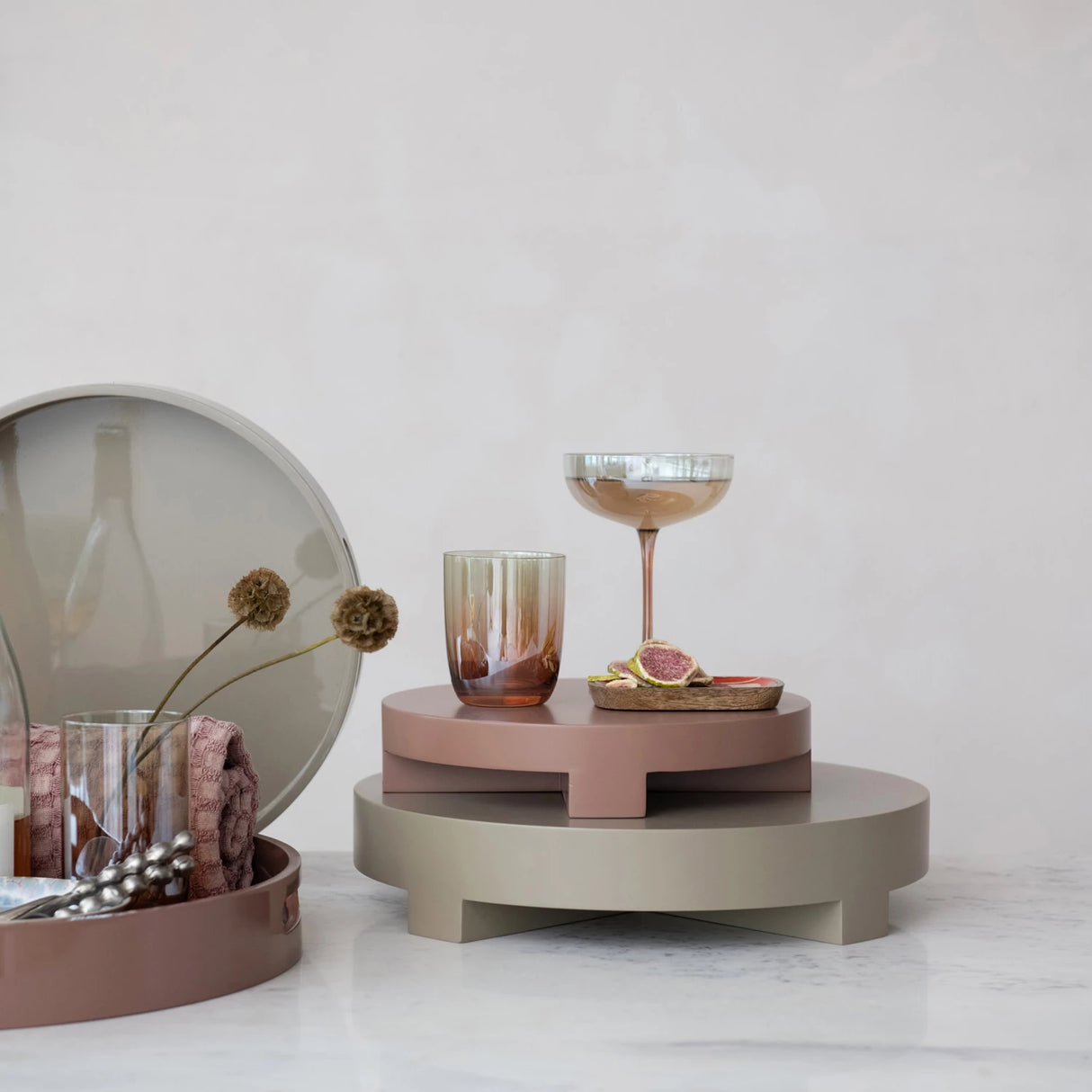 Lacquered Round Trays - 2 Sizes