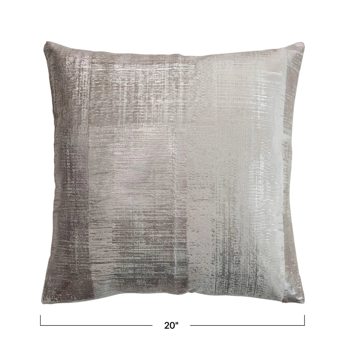 Silver Foil Natural Cotton Printed Pillow
