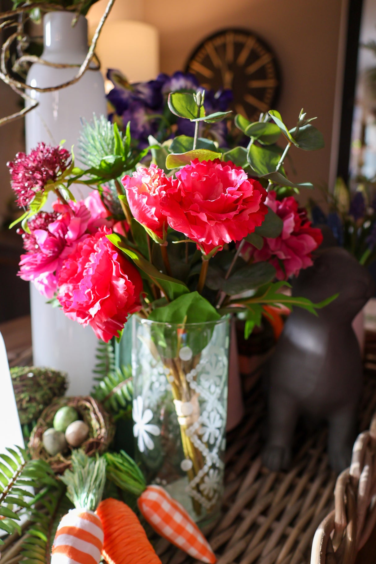 Fuchsia Real Touch Scabiosa & Lisianthus Bundle