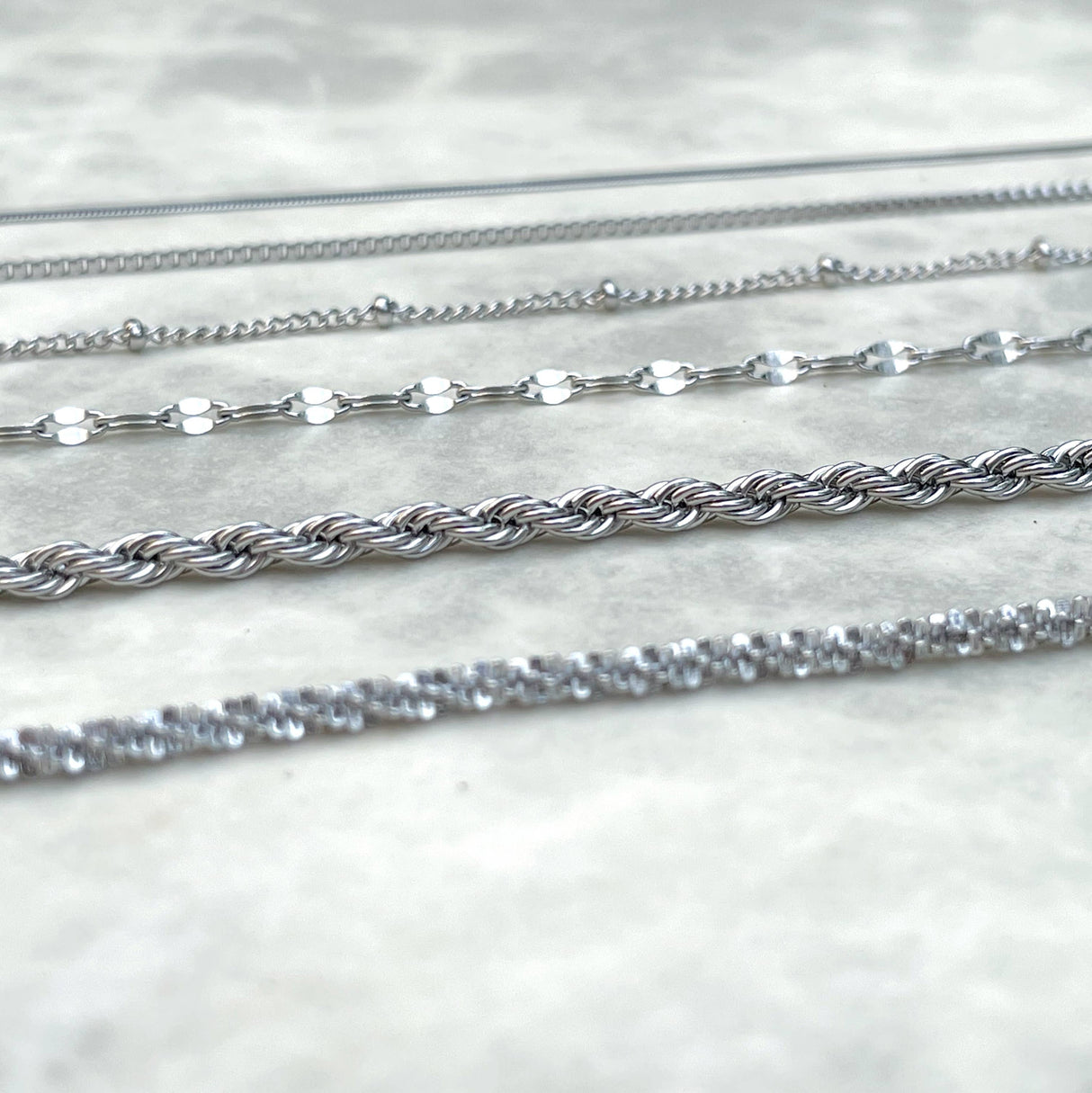 Sparkle Rope Dainty Silver Bracelet - Waterproof