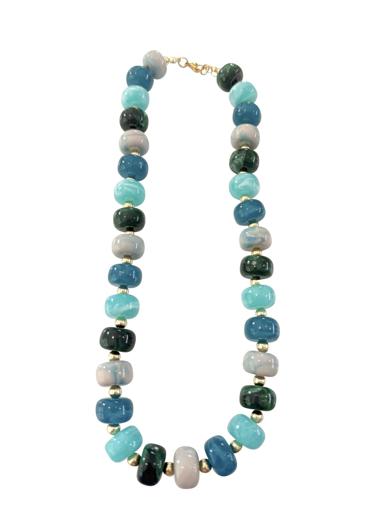 Kenny Blue Mix Chunky Beaded Necklace