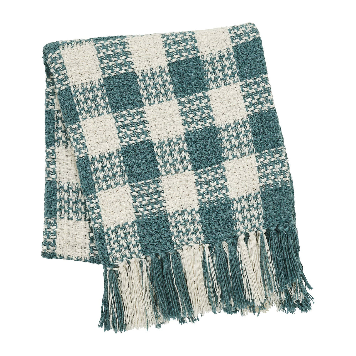 River Blue Heritage Check Throw Blanket