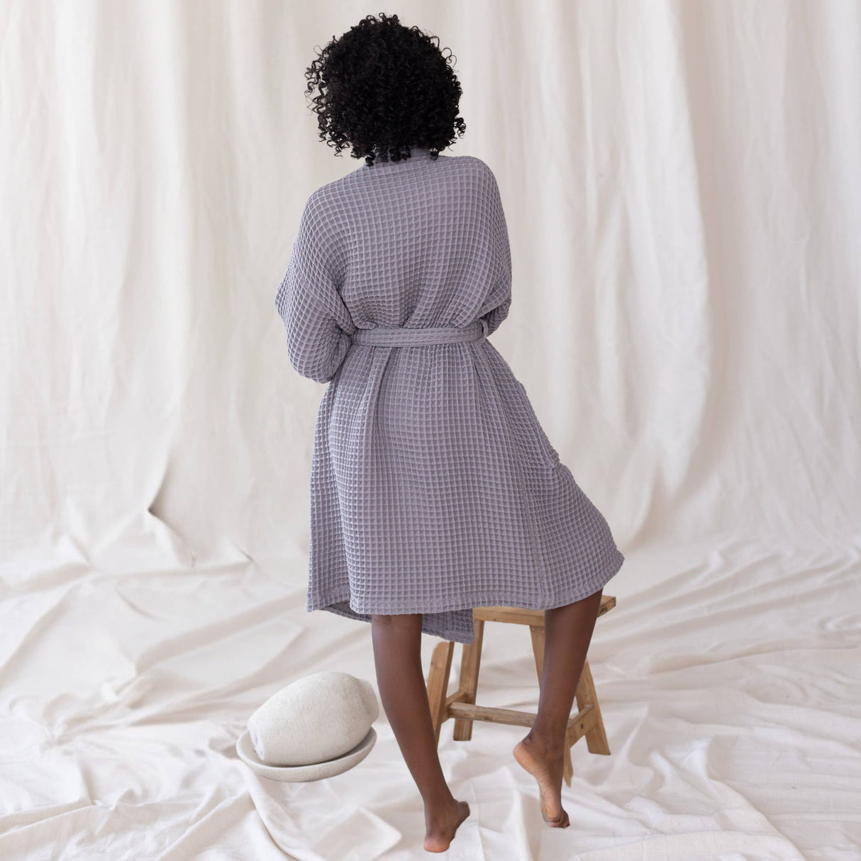 Sage Luxurious Waffle Bathrobe / 3XL