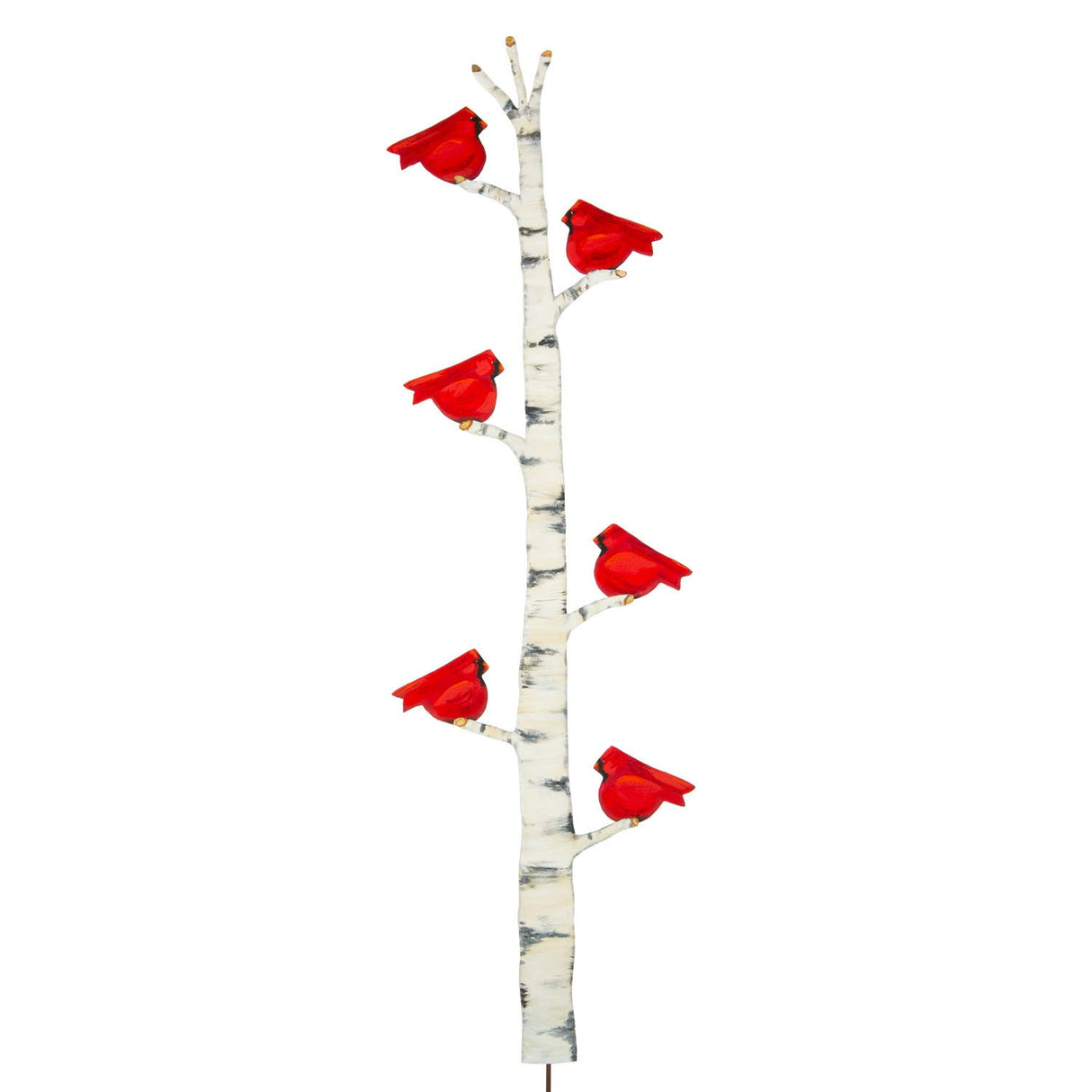 Cardinals on a Branch Stake