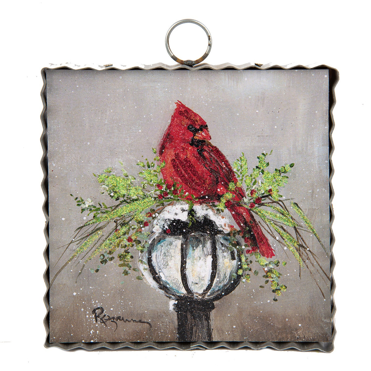 Rozie's Cardinal on Lamp Post Mini Art