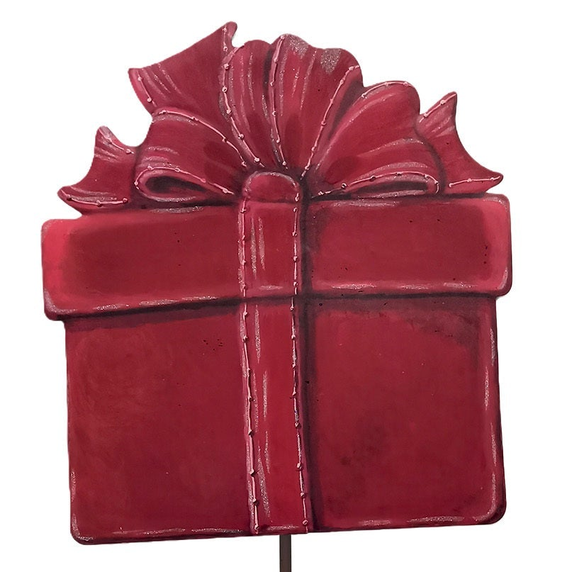 Burgundy Velvet Gift Box Garden Stake