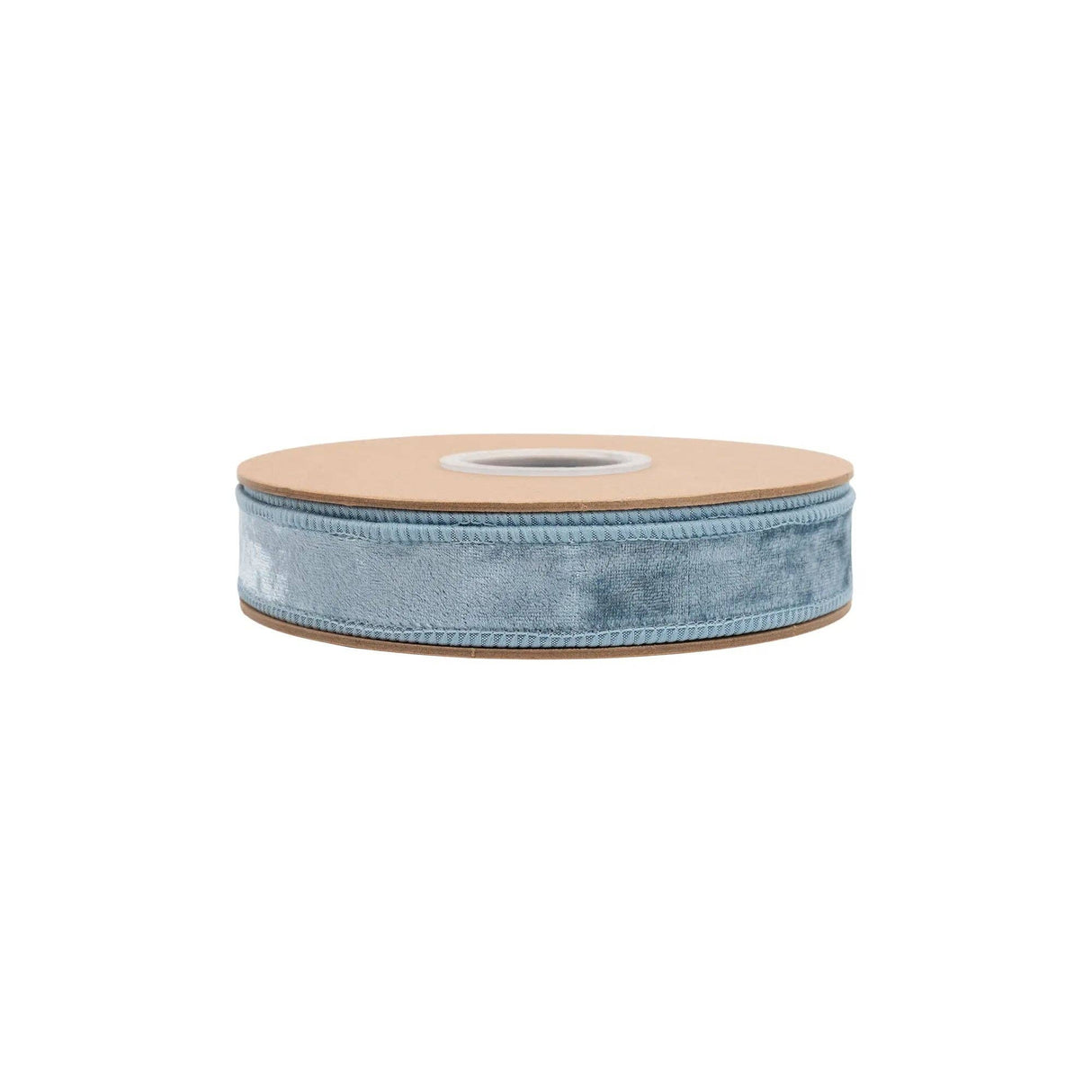 1" French Blue Wired Heritage Velvet Ribbon Bolt