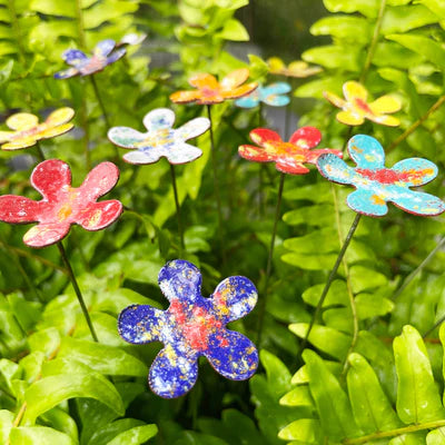 Small Enamel Copper Flower