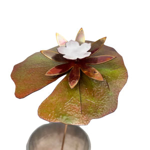 Copper & White Lilypad