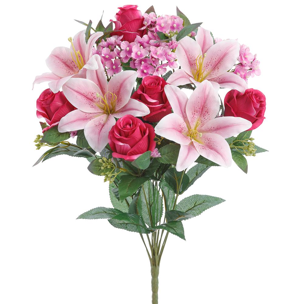 Mixed Rose Lily Hydrangea Bush