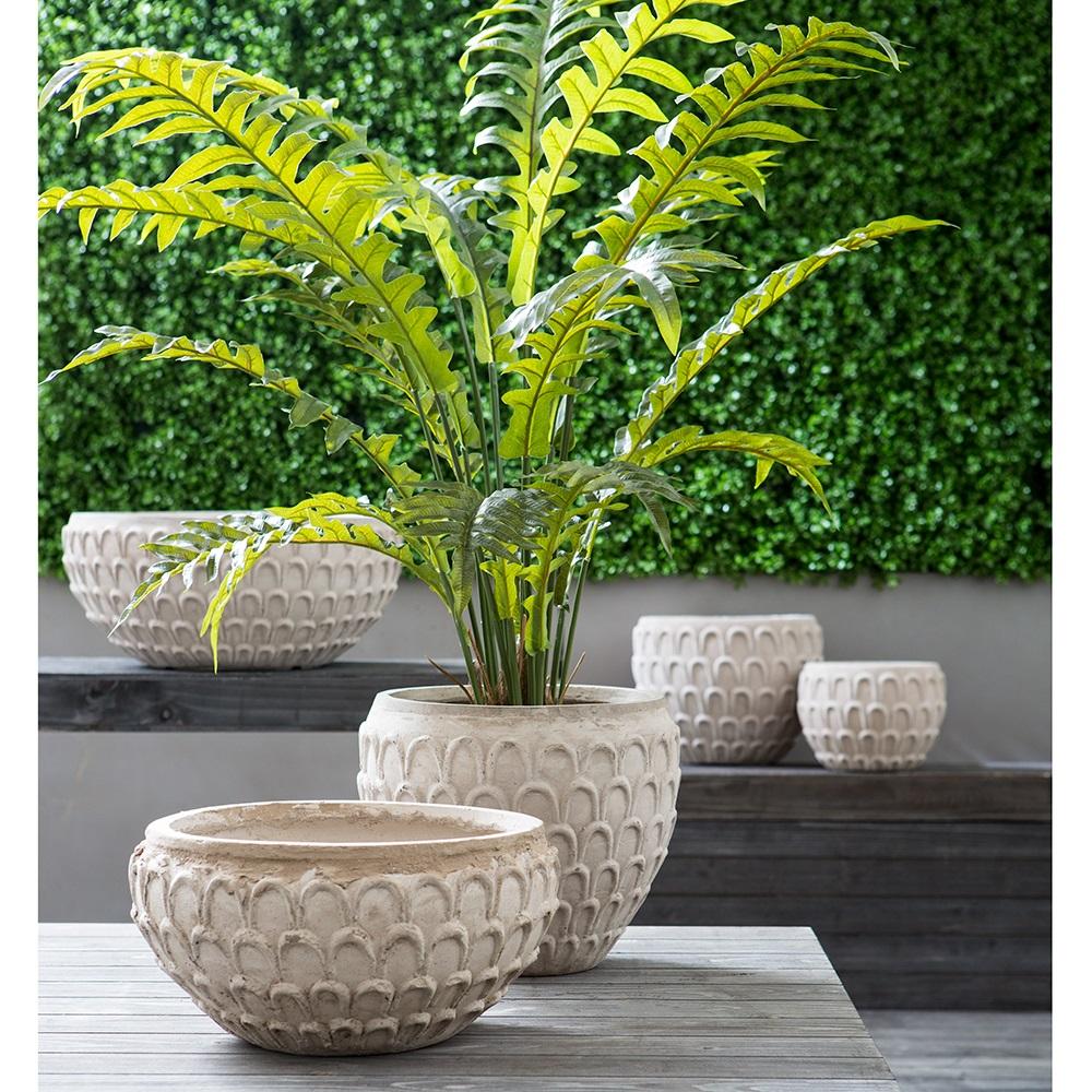 Beige Aged Fiber Cement Planter