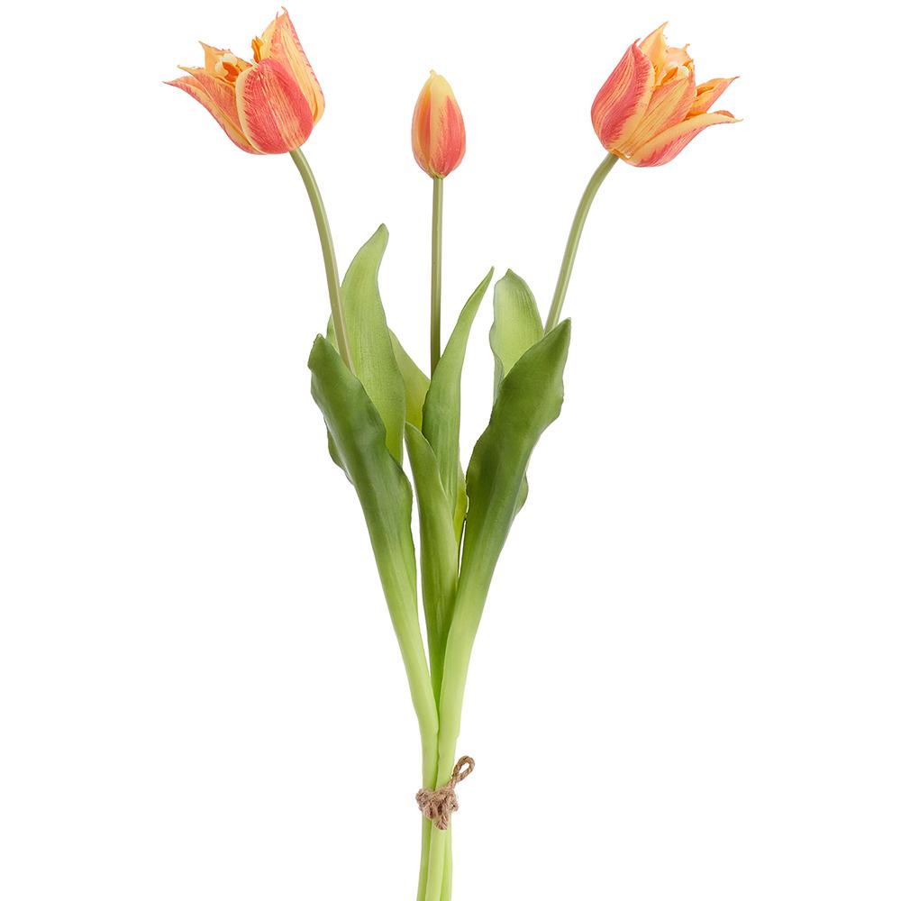 Coral Real Touch Parrot Tulip Bouquet