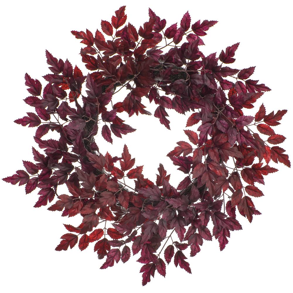 22" Burgundy Grape Ivy Leaf Wreath