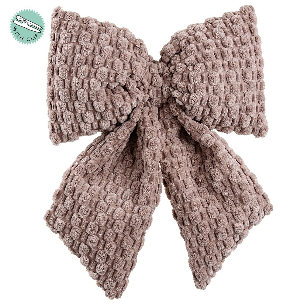 Plush Woven Bow With Clip