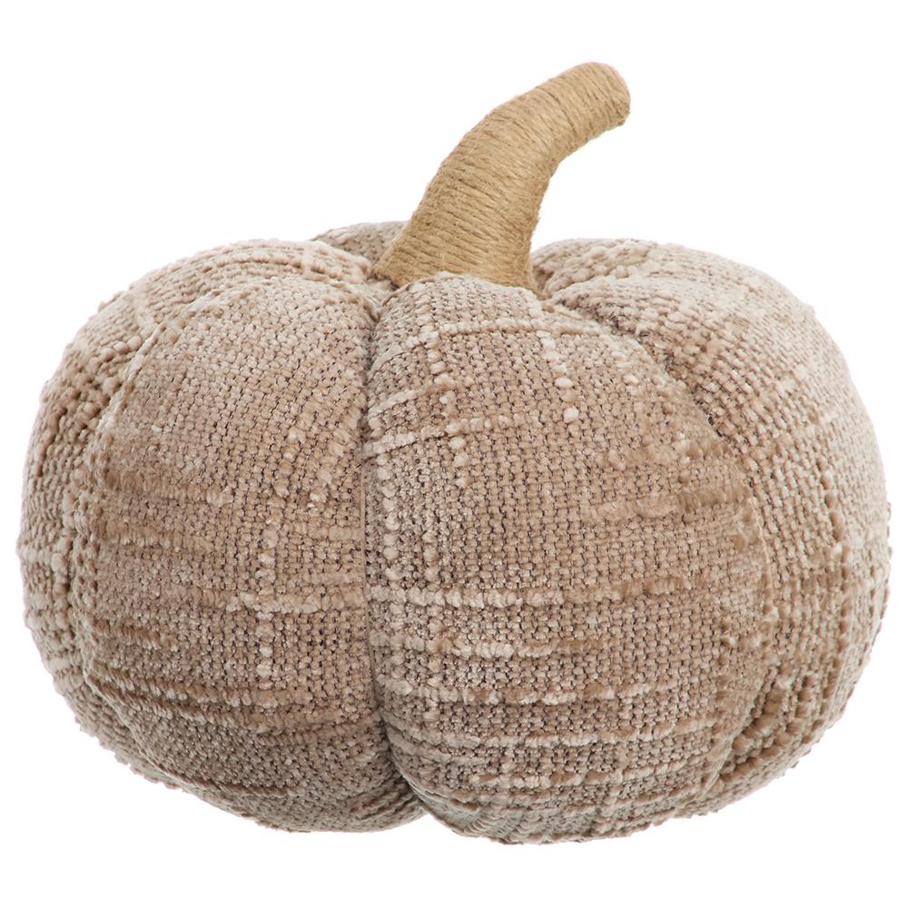 Taupe Plush Woven Pumpkin