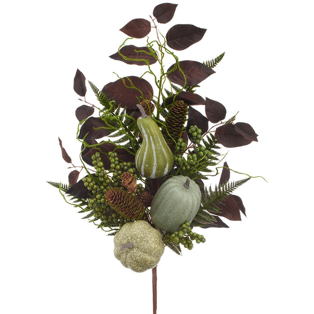 30" Plum Gorgeous Pumpkin Fern Spray
