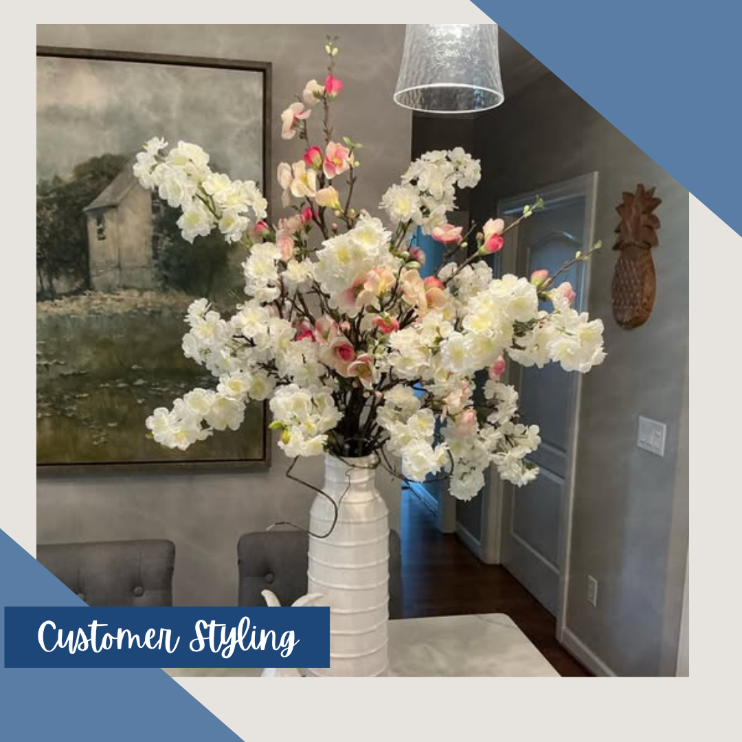 Pink Day Quince Blossom Spray