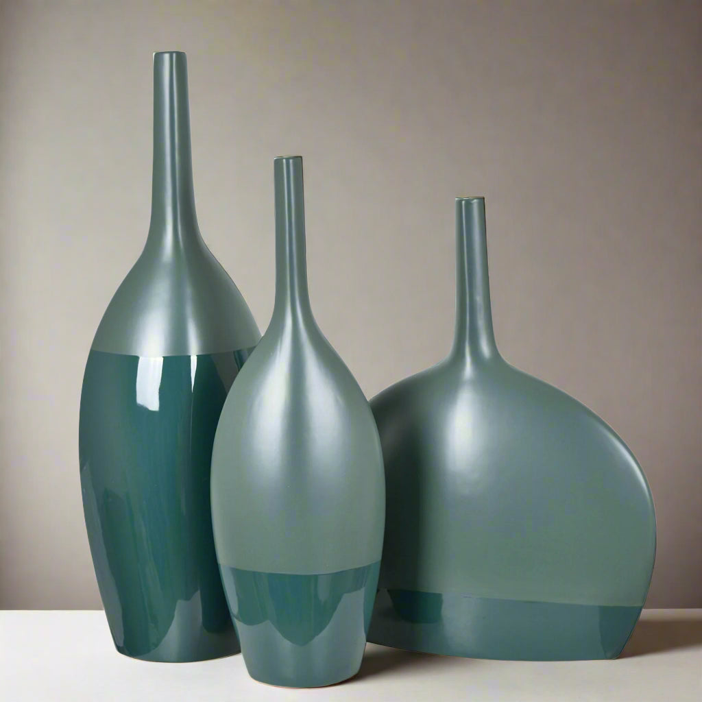 L:24"H, M:20"H, S:18.25"H Ceramic Vase