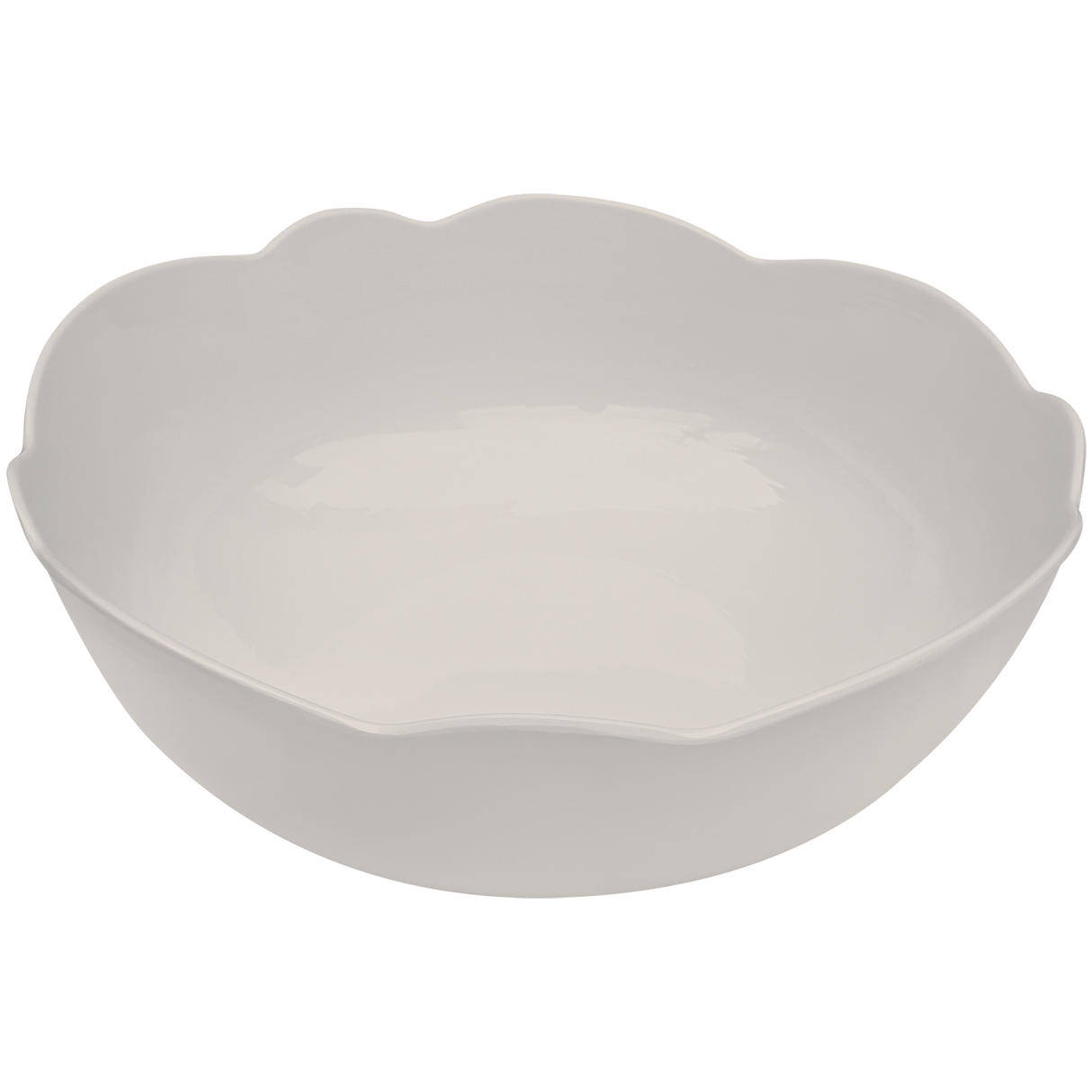 Scalloped Melamine Serving Bowl