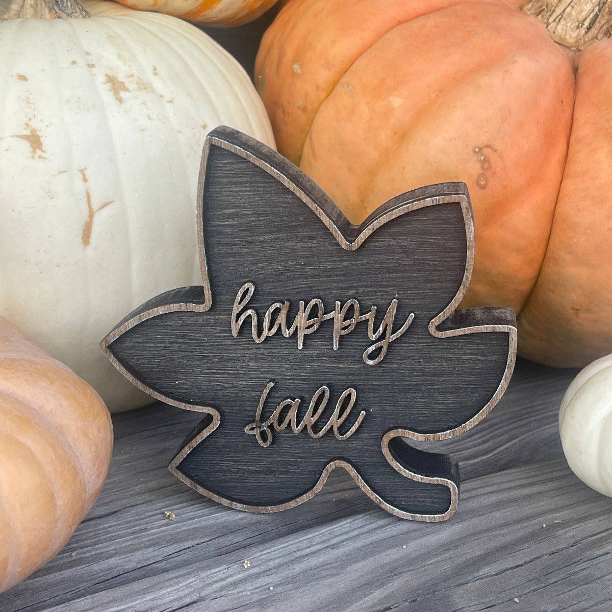 Happy Fall Laser Fall Leaf