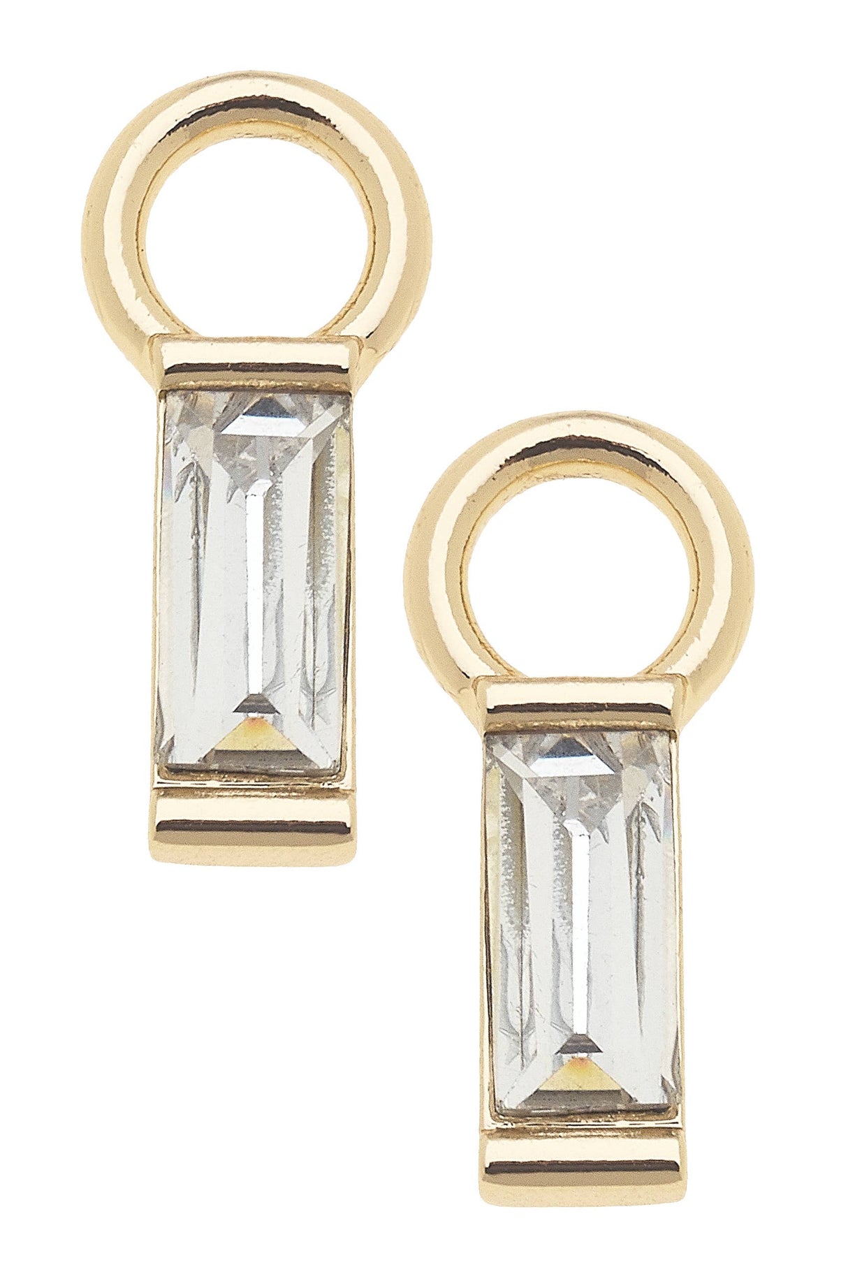 Clear Baguette Huggie Charm