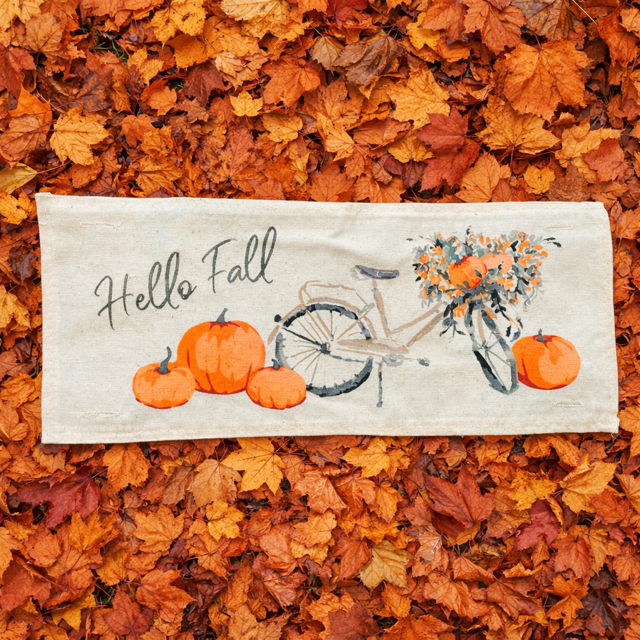 Vintage Fall Bike Interchangeable Pillow Panel