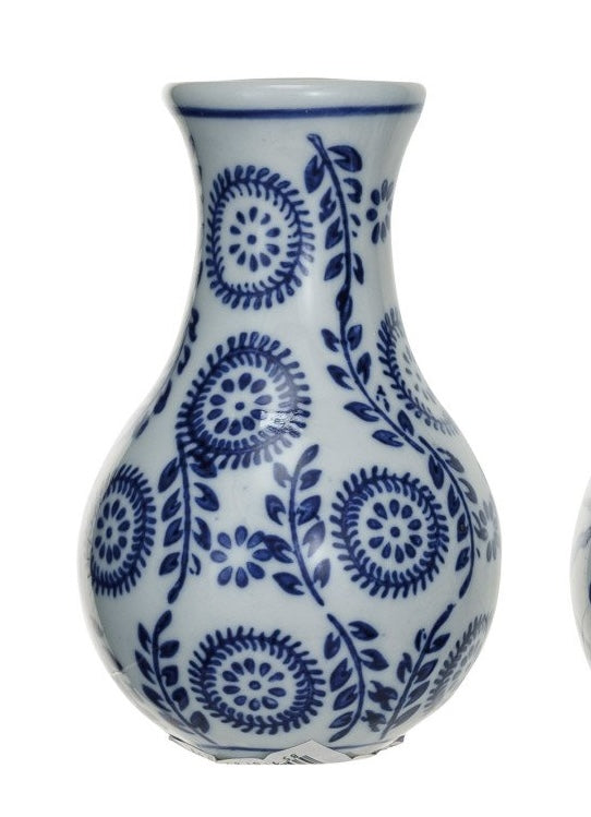 Hand-Stamped Stoneware Vase - 3 Styles