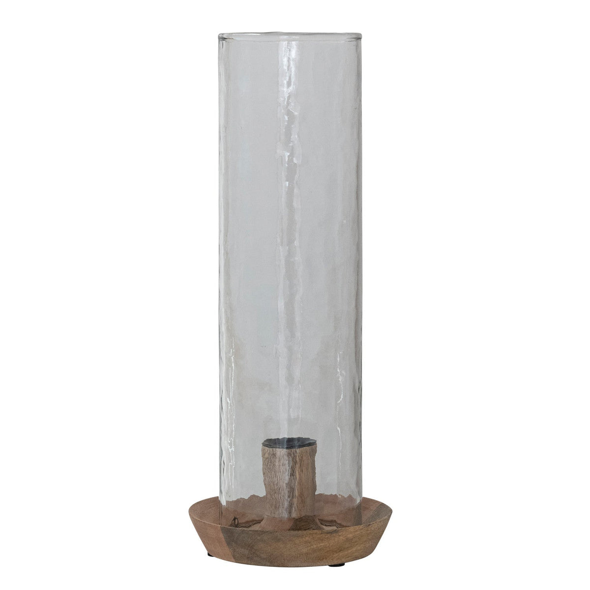 Hammered Glass Hurricane Taper Holder