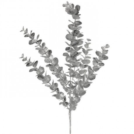 Silver Glitter Eucalyptus Spray