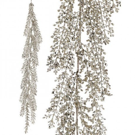 48" Platinum Sequin Artemesia Garland