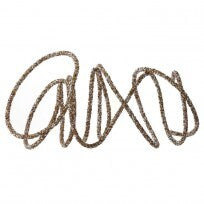 10' Champagne Wired Micro Beaded Rope Garland