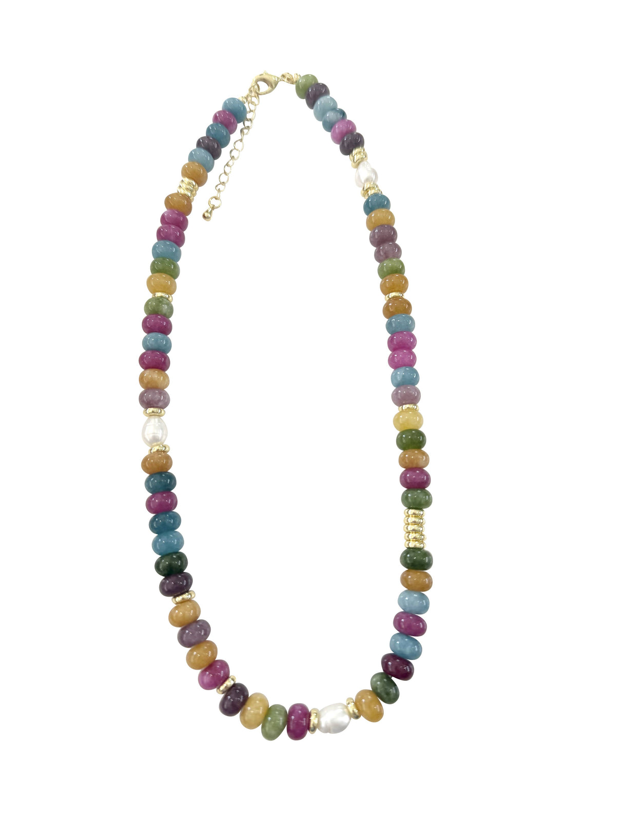 Autumn Beaded Pearl Necklace