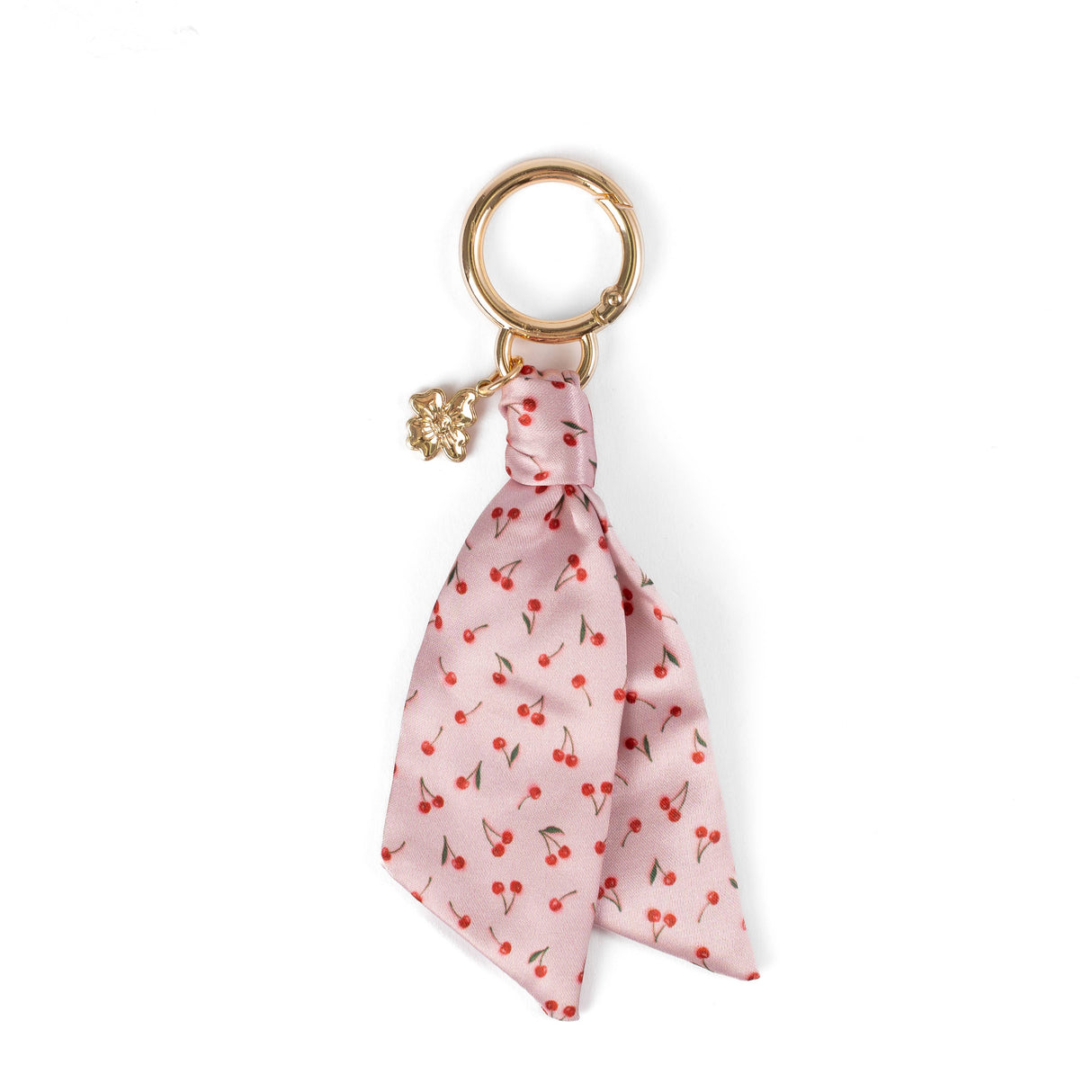 Painted Cherries Satin Keychain