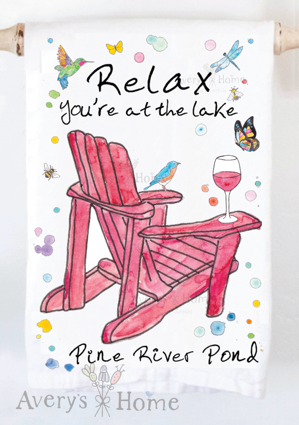 Relax At the Lake Tea Towel