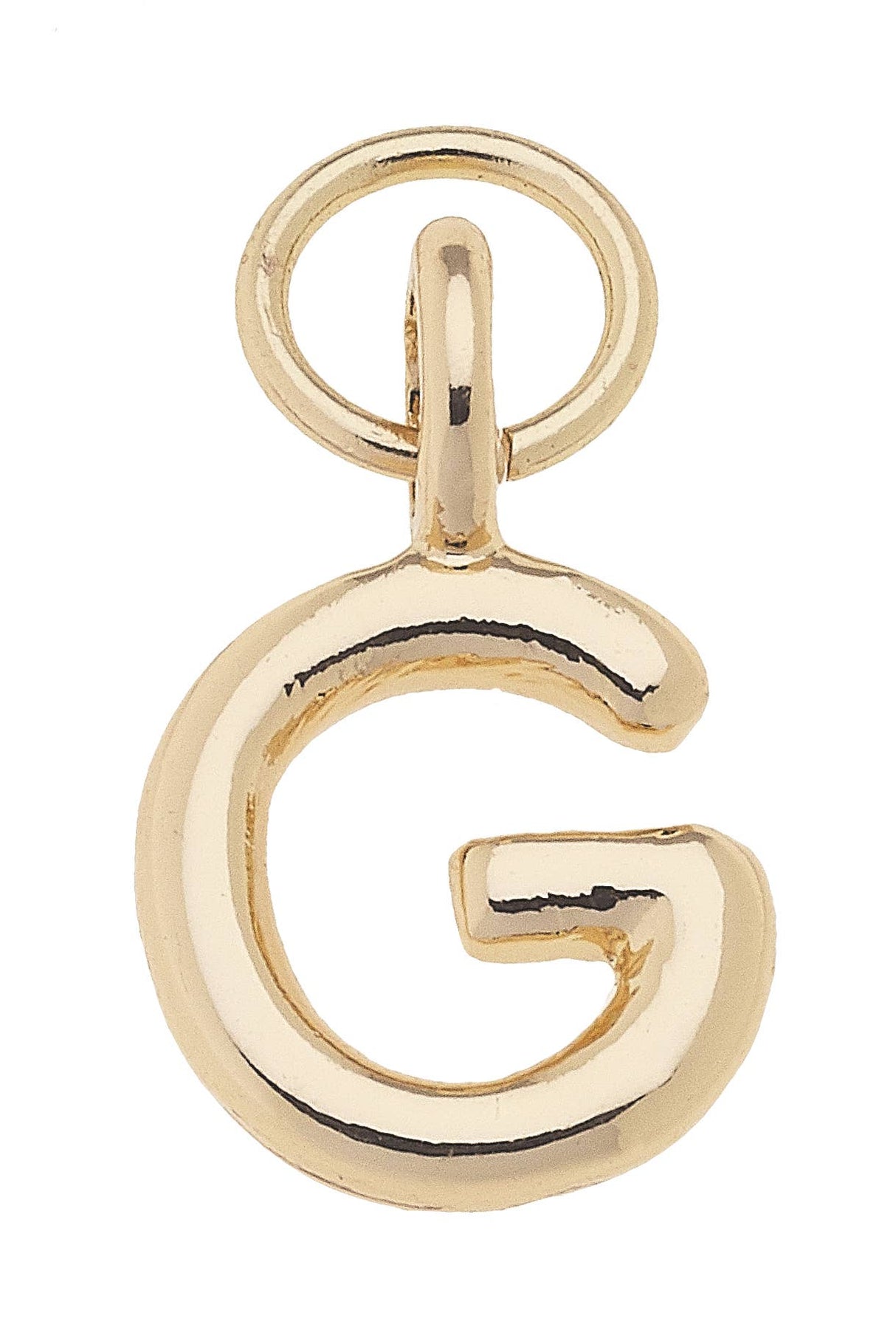 G Mini Initial Charm in Shiny Gold
