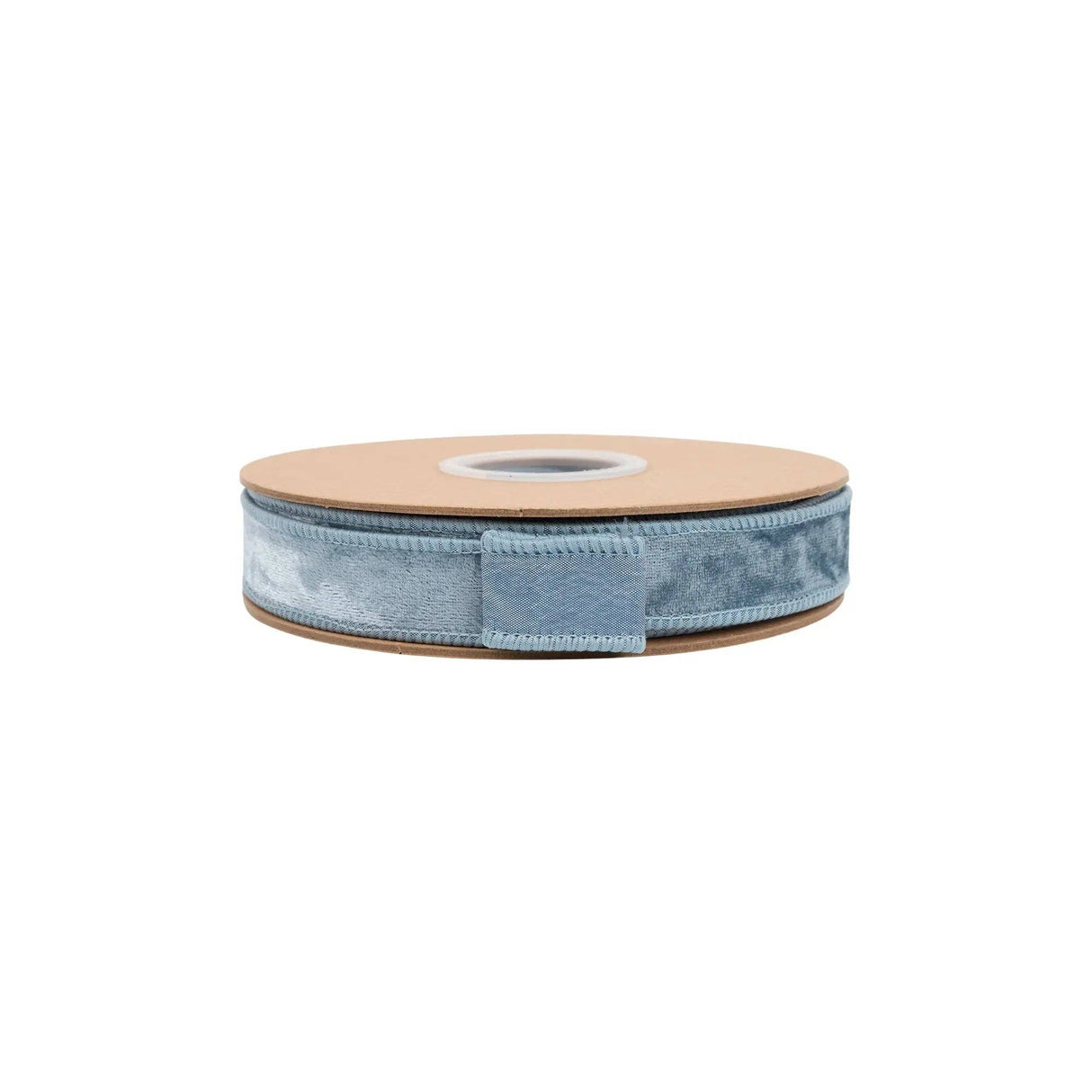 1" French Blue Wired Heritage Velvet Ribbon Bolt