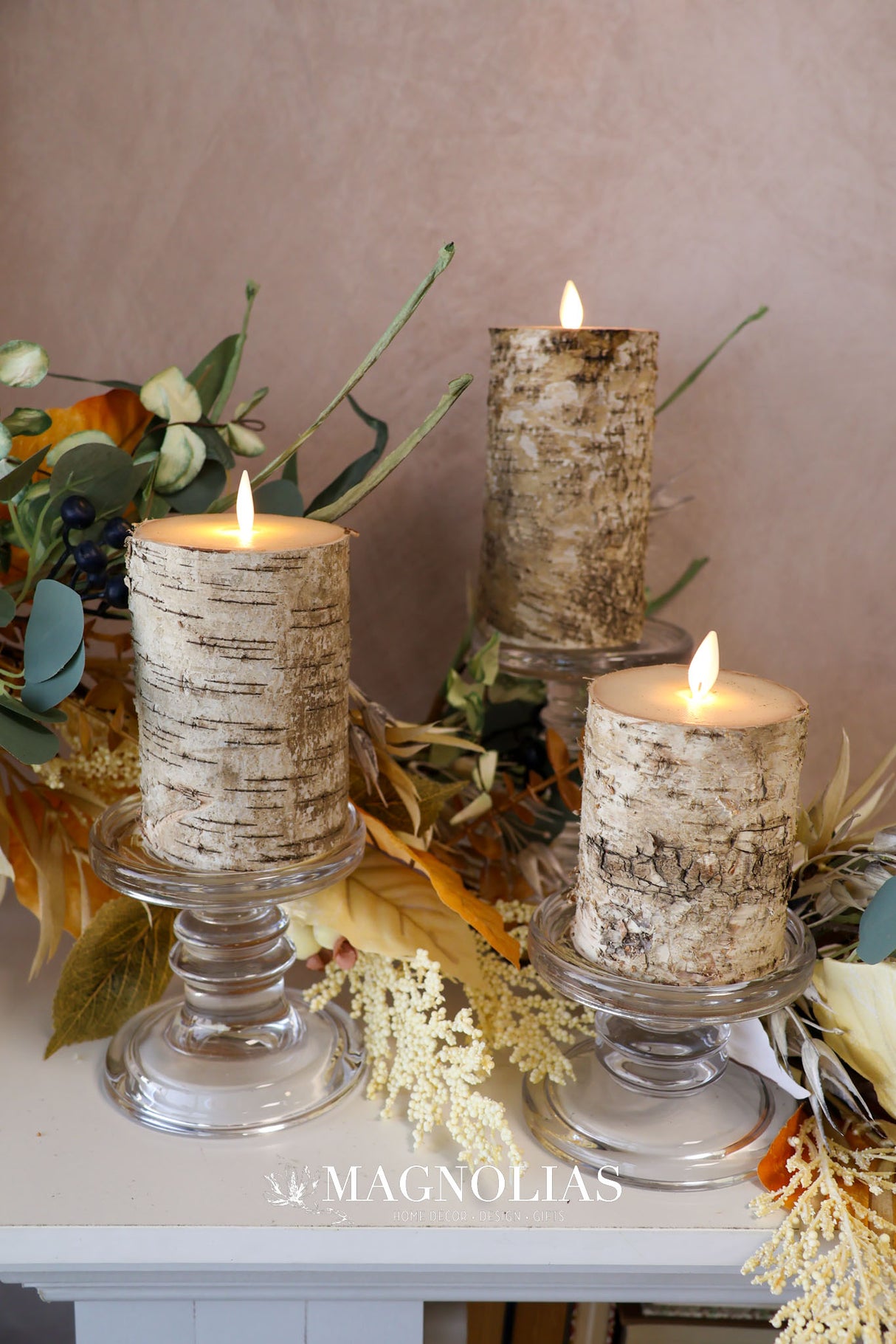 Birch Moving LED Candle Set