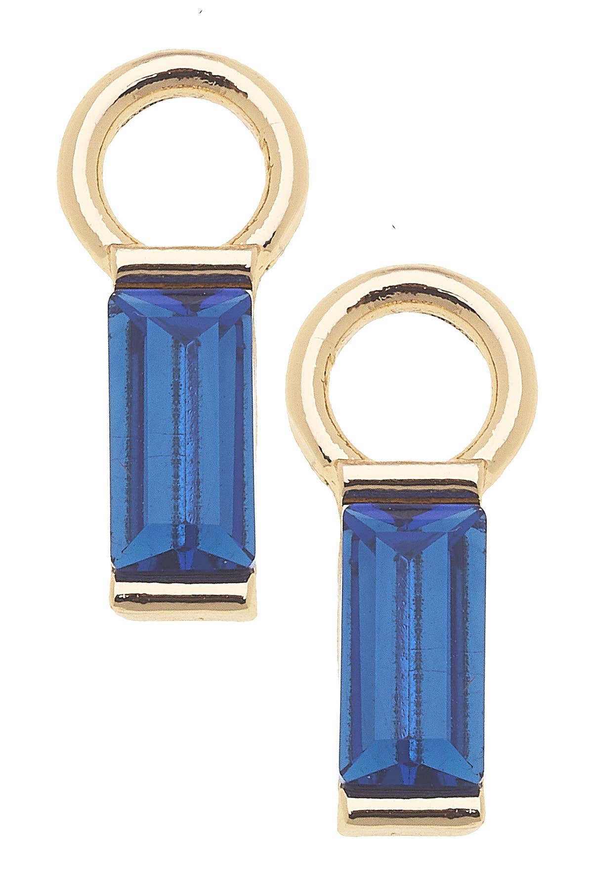 Blue Baguette Huggie Charm