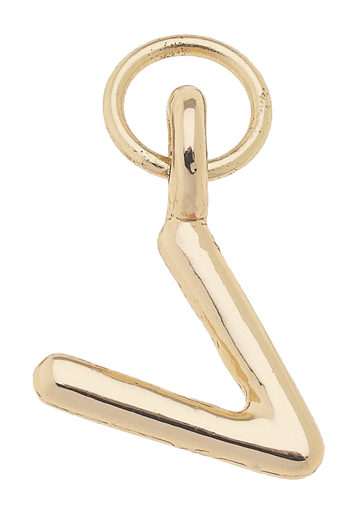 Z Mini Initial Charm in Shiny Gold