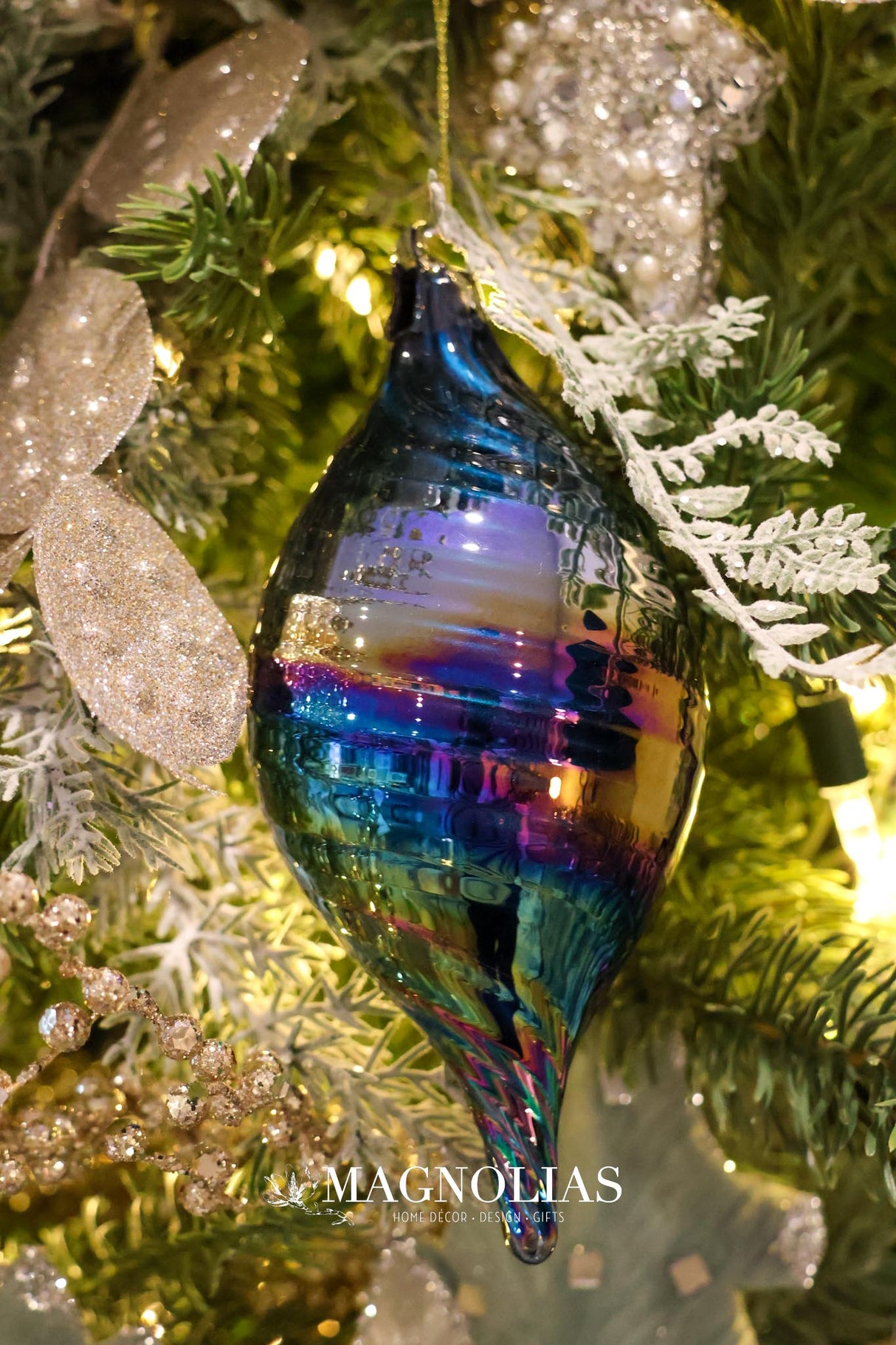 Elegant Holiday Glass Ornament - 2 Styles