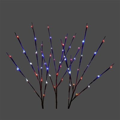 Patriotic Lighted Branch Set