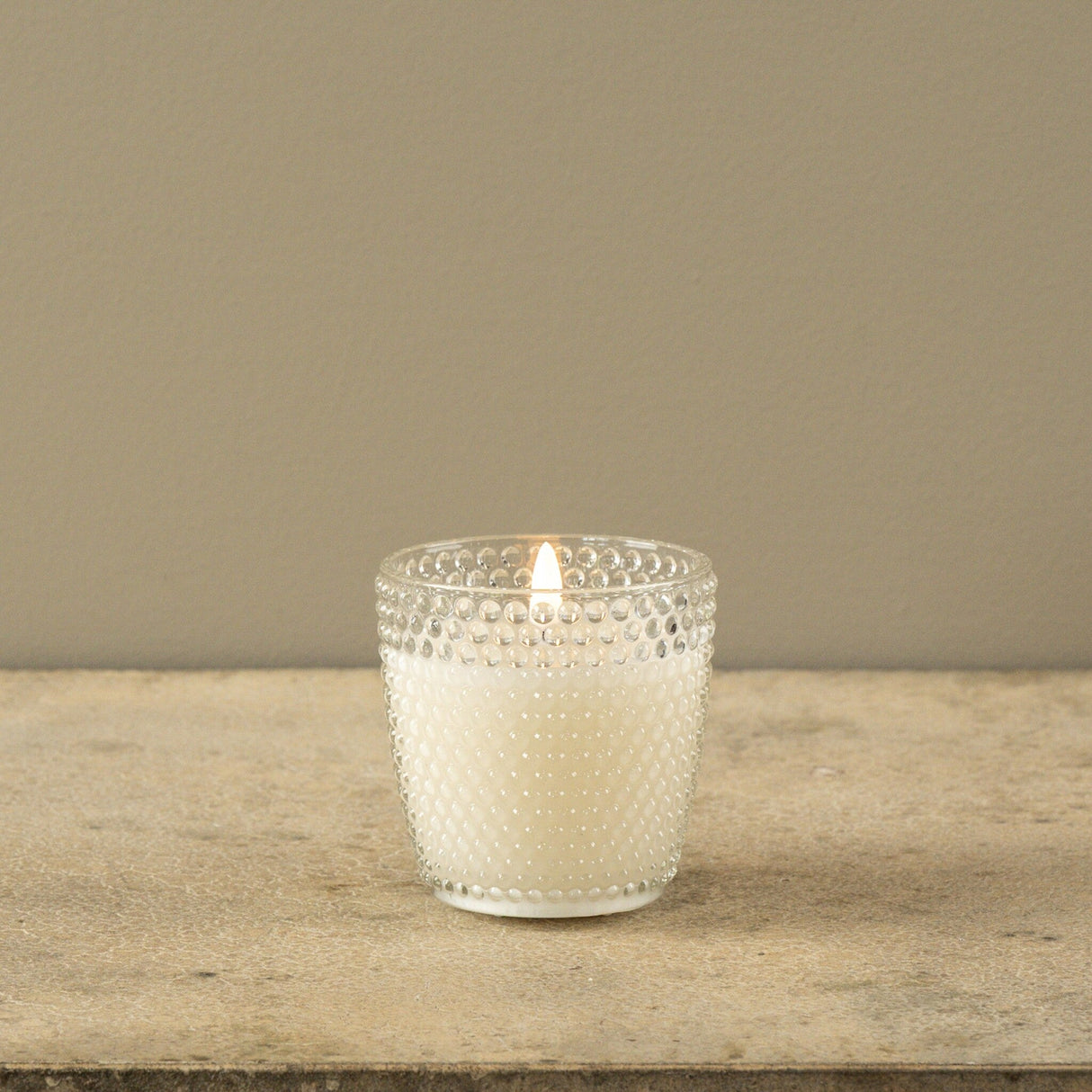 3.5" Dotty Glass 3D Flame Candle